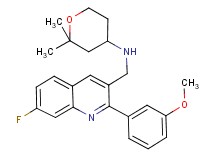 (2,2-dimethyltetrahydro-2H-pyran-4-yl){[7-fluoro-2-(3-methoxyphenyl)-3-quinolinyl]methyl}amine