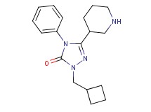 2-(cyclobutylmethyl)-4-phenyl-5-(3-piperidinyl)-2,4-dihydro-3H-1,2,4-triazol-3-one hydrochloride