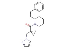 2-(2-phenylethyl)-1-{[1-(1H-pyrazol-1-ylmethyl)cyclopropyl]carbonyl}piperidine