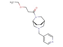 (1S*,5R*)-6-(3-ethoxypropanoyl)-3-(4-pyridinylmethyl)-3,6-diazabicyclo[3.2.2]nonane