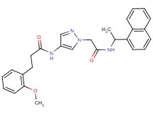 3-(2-methoxyphenyl)-N-[1-(2-{[1-(1-naphthyl)ethyl]amino}-2-oxoethyl)-1H-pyrazol-4-yl]propanamide