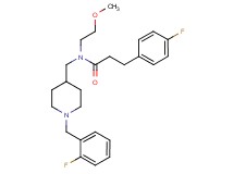 N-{[1-(2-fluorobenzyl)-4-piperidinyl]methyl}-3-(4-fluorophenyl)-N-(2-methoxyethyl)propanamide