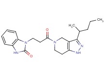1-{3-[3-(1-methylbutyl)-1,4,6,7-tetrahydro-5H-pyrazolo[4,3-c]pyridin-5-yl]-3-oxopropyl}-1,3-dihydro-2H-benzimidazol-2-one