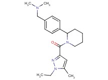 (4-{1-[(1-ethyl-5-methyl-1H-pyrazol-3-yl)carbonyl]-2-piperidinyl}benzyl)dimethylamine