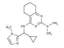 N~4~-[cyclopropyl(1-methyl-1H-imidazol-2-yl)methyl]-N~2~,N~2~-dimethyl-5,6,7,8-tetrahydroquinazoline-2,4-diamine
