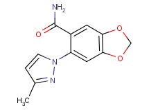 6-(3-methyl-1H-pyrazol-1-yl)-1,3-benzodioxole-5-carboxamide