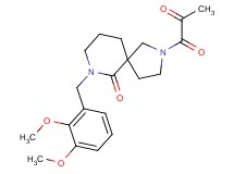 7-(2,3-dimethoxybenzyl)-2-pyruvoyl-2,7-diazaspiro[4.5]decan-6-one