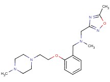 N-methyl-1-(5-methyl-1,2,4-oxadiazol-3-yl)-N-{2-[2-(4-methylpiperazin-1-yl)ethoxy]benzyl}methanamine