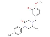 4-(3-hydroxy-4-methoxybenzyl)-5-methyl-1-(4-methylphenyl)-2-piperazinone