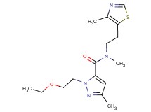 1-(2-ethoxyethyl)-N,3-dimethyl-N-[2-(4-methyl-1,3-thiazol-5-yl)ethyl]-1H-pyrazole-5-carboxamide