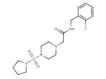 N-(2-fluorobenzyl)-2-[4-(pyrrolidin-1-ylsulfonyl)piperazin-1-yl]acetamide