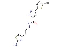 N-[3-(2-amino-1,3-thiazol-4-yl)propyl]-3-(5-methyl-2-thienyl)-1H-pyrazole-5-carboxamide