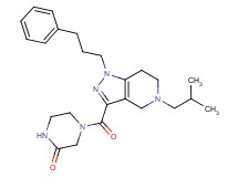 4-{[5-isobutyl-1-(3-phenylpropyl)-4,5,6,7-tetrahydro-1H-pyrazolo[4,3-c]pyridin-3-yl]carbonyl}-2-piperazinone