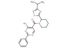 5-{[2-(3-isopropyl-1,2,4-oxadiazol-5-yl)piperidin-1-yl]carbonyl}-2-phenylpyrimidin-4-ol