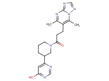 6-{1-[3-(5,7-dimethyl[1,2,4]triazolo[1,5-a]pyrimidin-6-yl)propanoyl]piperidin-3-yl}pyrimidin-4-ol