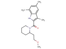 2-{[2-(2-methoxyethyl)-1-piperidinyl]carbonyl}-3,5,7-trimethyl-1H-indole