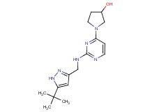 1-(2-{[(5-tert-butyl-1H-pyrazol-3-yl)methyl]amino}pyrimidin-4-yl)pyrrolidin-3-ol