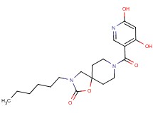 8-[(4,6-dihydroxypyridin-3-yl)carbonyl]-3-hexyl-1-oxa-3,8-diazaspiro[4.5]decan-2-one
