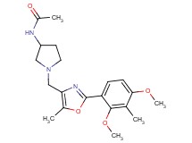 N-(1-{[2-(2,4-dimethoxy-3-methylphenyl)-5-methyl-1,3-oxazol-4-yl]methyl}pyrrolidin-3-yl)acetamide
