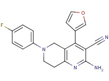 2-amino-6-(4-fluorophenyl)-4-(3-furyl)-5,6,7,8-tetrahydro-1,6-naphthyridine-3-carbonitrile