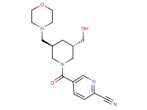 5-{[(3S*,5R*)-3-(hydroxymethyl)-5-(4-morpholinylmethyl)-1-piperidinyl]carbonyl}-2-pyridinecarbonitrile