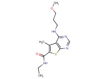 N-ethyl-4-[(3-methoxypropyl)amino]-5-methylthieno[2,3-d]pyrimidine-6-carboxamide