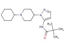 N-[1-(1-cyclohexyl-4-piperidinyl)-1H-pyrazol-5-yl]-2,2-dimethylpropanamide