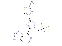 4-[3-(2-methyl-1,3-thiazol-4-yl)-1-(2,2,2-trifluoroethyl)-1H-1,2,4-triazol-5-yl]-4,5,6,7-tetrahydro-1H-imidazo[4,5-c]pyridine