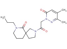 2-[(3,4-dimethyl-6-oxopyridazin-1(6H)-yl)acetyl]-7-propyl-2,7-diazaspiro[4.5]decan-6-one
