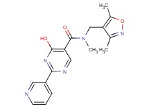 N-[(3,5-dimethylisoxazol-4-yl)methyl]-4-hydroxy-N-methyl-2-pyridin-3-ylpyrimidine-5-carboxamide