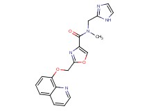 N-(1H-imidazol-2-ylmethyl)-N-methyl-2-[(quinolin-8-yloxy)methyl]-1,3-oxazole-4-carboxamide