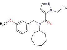 N-cycloheptyl-1-ethyl-N-(3-methoxybenzyl)-1H-pyrazole-5-carboxamide