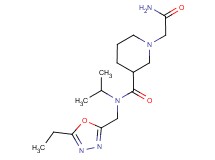 1-(2-amino-2-oxoethyl)-N-[(5-ethyl-1,3,4-oxadiazol-2-yl)methyl]-N-isopropylpiperidine-3-carboxamide