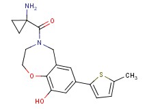 4-[(1-aminocyclopropyl)carbonyl]-7-(5-methyl-2-thienyl)-2,3,4,5-tetrahydro-1,4-benzoxazepin-9-ol hydrochloride