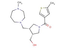 {(3R*,4R*)-4-[(4-methyl-1,4-diazepan-1-yl)methyl]-1-[(5-methyl-3-thienyl)carbonyl]pyrrolidin-3-yl}methanol