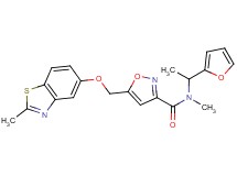 N-[1-(2-furyl)ethyl]-N-methyl-5-{[(2-methyl-1,3-benzothiazol-5-yl)oxy]methyl}isoxazole-3-carboxamide