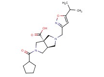 (3aS*,6aS*)-2-(cyclopentylcarbonyl)-5-[(5-isopropylisoxazol-3-yl)methyl]hexahydropyrrolo[3,4-c]pyrrole-3a(1H)-carboxylic acid