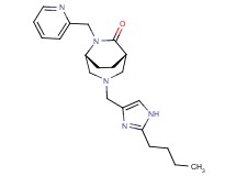(1S*,5R*)-3-[(2-butyl-1H-imidazol-4-yl)methyl]-6-(2-pyridinylmethyl)-3,6-diazabicyclo[3.2.2]nonan-7-one