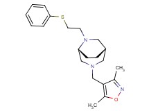 (1S*,5R*)-3-[(3,5-dimethyl-4-isoxazolyl)methyl]-6-[2-(phenylthio)ethyl]-3,6-diazabicyclo[3.2.2]nonane