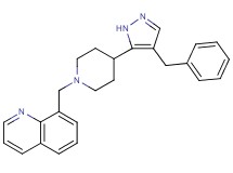 8-{[4-(4-benzyl-1H-pyrazol-5-yl)-1-piperidinyl]methyl}quinoline