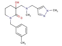 3-hydroxy-1-(3-methylbenzyl)-3-({methyl[(1-methyl-1H-pyrazol-4-yl)methyl]amino}methyl)-2-piperidinone