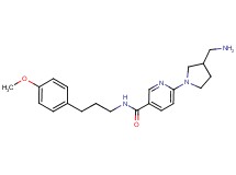 6-[3-(aminomethyl)pyrrolidin-1-yl]-N-[3-(4-methoxyphenyl)propyl]nicotinamide