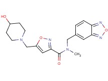 N-(2,1,3-benzoxadiazol-5-ylmethyl)-5-[(4-hydroxypiperidin-1-yl)methyl]-N-methylisoxazole-3-carboxamide
