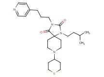 1-(3-methylbutyl)-3-[3-(4-pyridinyl)propyl]-8-(tetrahydro-2H-thiopyran-4-yl)-1,3,8-triazaspiro[4.5]decane-2,4-dione