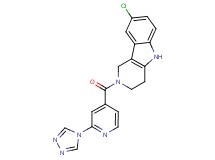 8-chloro-2-[2-(4H-1,2,4-triazol-4-yl)isonicotinoyl]-2,3,4,5-tetrahydro-1H-pyrido[4,3-b]indole
