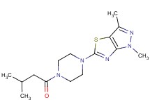 1,3-dimethyl-5-[4-(3-methylbutanoyl)piperazin-1-yl]-1H-pyrazolo[3,4-d][1,3]thiazole