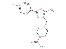 1-acetyl-4-{[2-(4-chlorophenyl)-5-methyl-1,3-oxazol-4-yl]methyl}piperazine