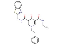 N-(1,3-benzothiazol-2-ylmethyl)-N'-ethyl-4-oxo-1-(2-phenylethyl)-1,4-dihydro-3,5-pyridinedicarboxamide