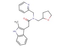2-(2-methyl-1H-indol-3-yl)-N-(pyridin-2-ylmethyl)-N-(tetrahydrofuran-2-ylmethyl)acetamide