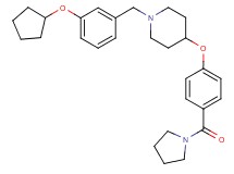 1-[3-(cyclopentyloxy)benzyl]-4-[4-(1-pyrrolidinylcarbonyl)phenoxy]piperidine